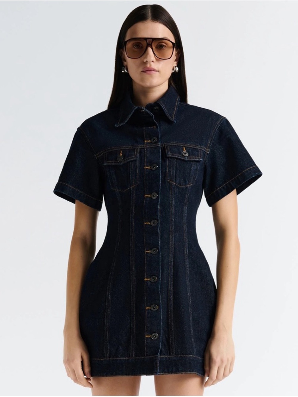 Anna Quan Ollie Dark Denim Mini Dress
